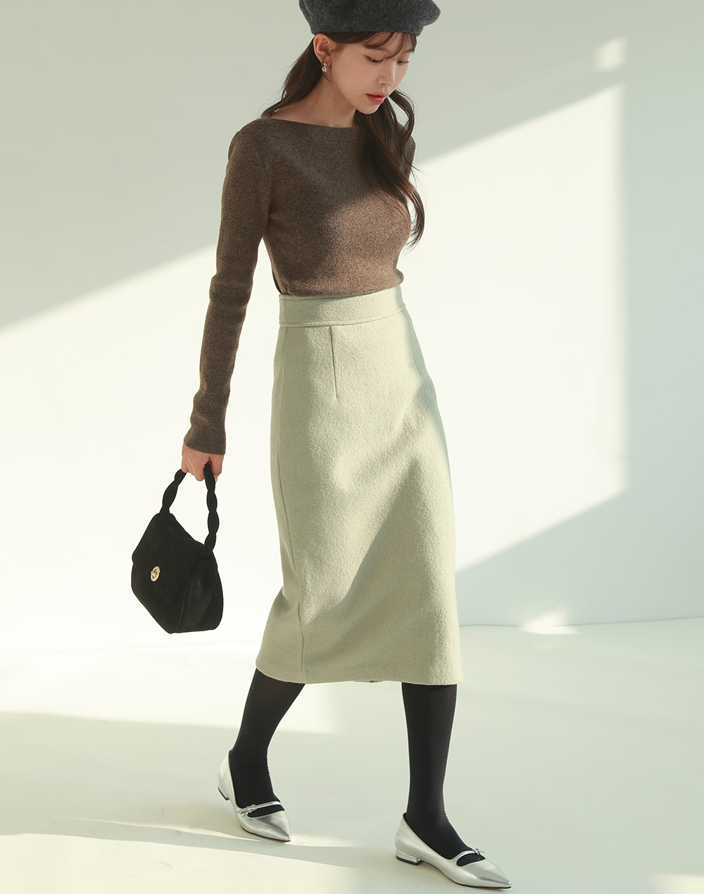 ボートネック長袖リブニット | DHOLIC | 詳細画像5