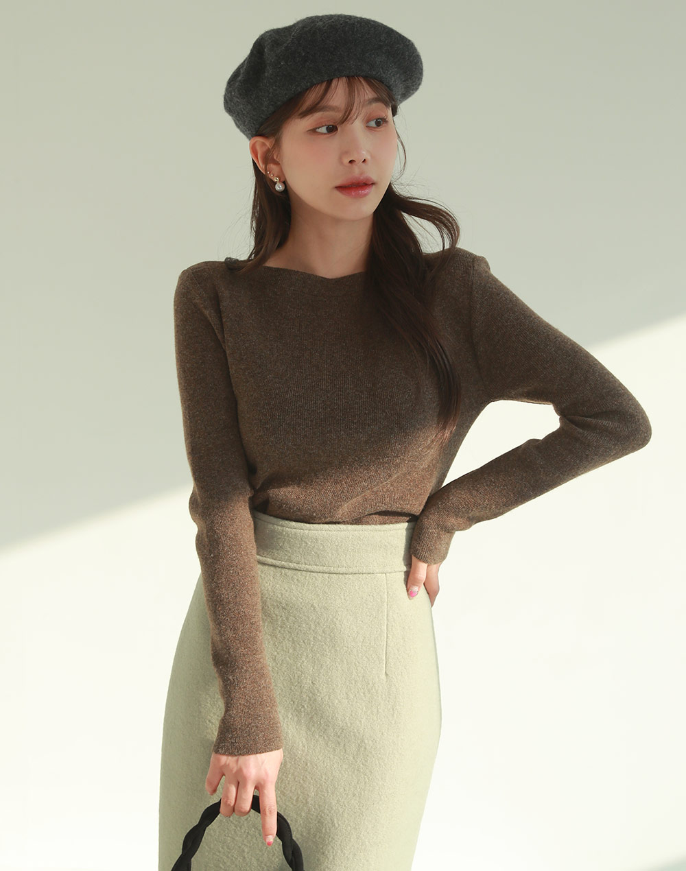 ボートネック長袖リブニット | DHOLIC | 詳細画像11