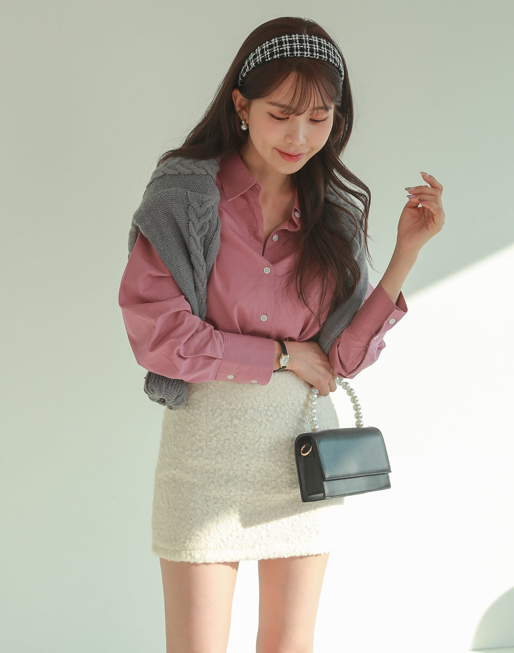 レディース ワイドカフス ショートシャツ コットンワイドカフスシャツ | レディースファッション通販 - DHOLIC