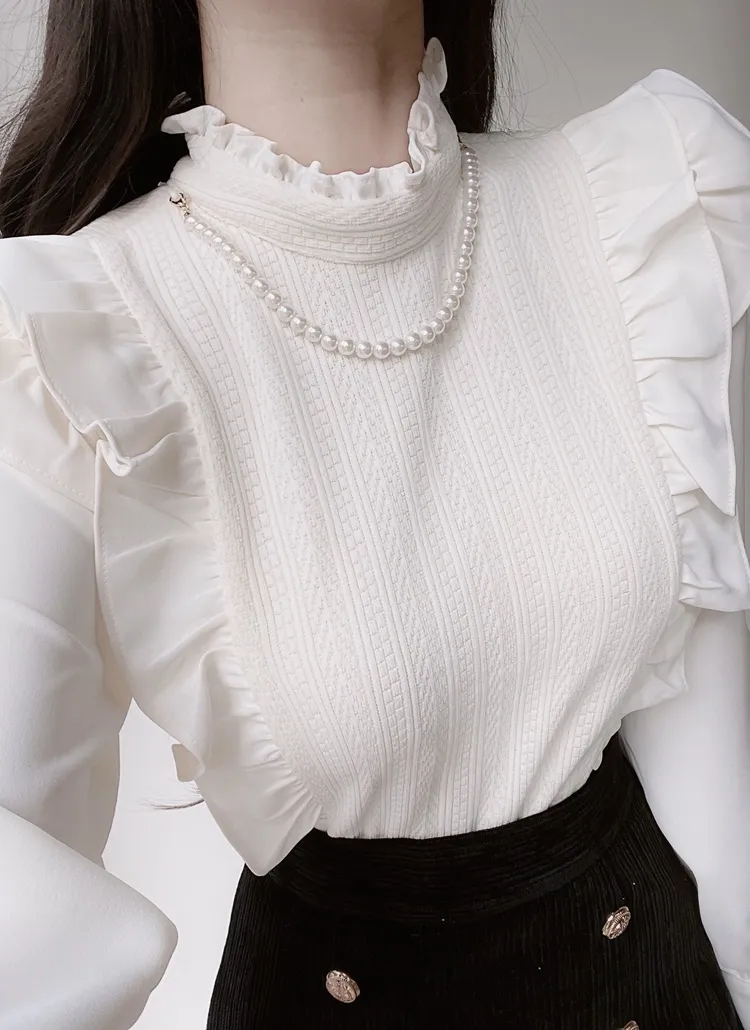 新品未使用⭐maison de Dolce.フリルフレアブラウス - メルカリ Dolce 