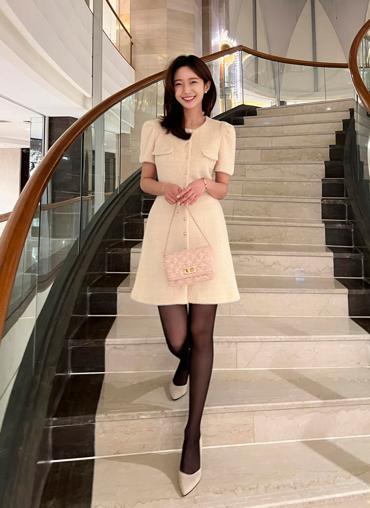 ソフトタッチ半袖ミニワンピース | レディースファッション通販 - DHOLIC