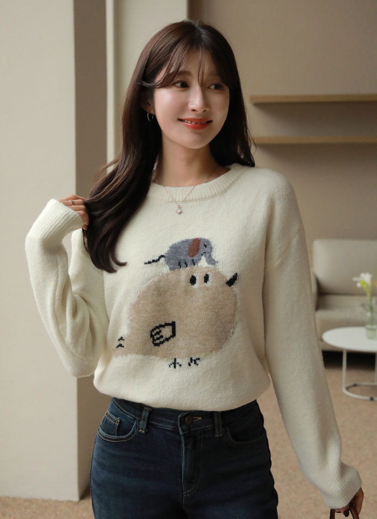 アニマルプリントニット | レディースファッション通販 - DHOLIC