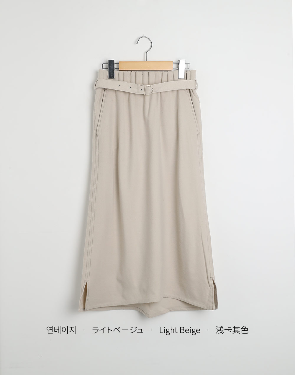ベルト付ウール混イージーポケットスカート | DHOLIC | 詳細画像17