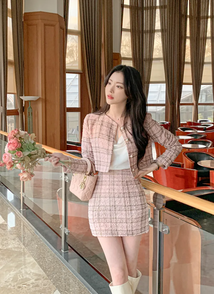 クロップドツイードジャケット&スカートorワンピースSET | レディース  