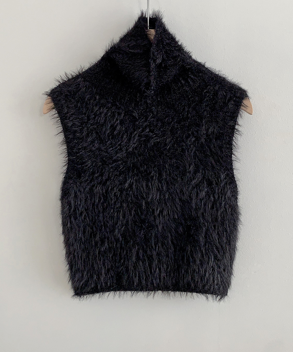 ハイネックシャギーニットノースリーブ | レディースファッション通販