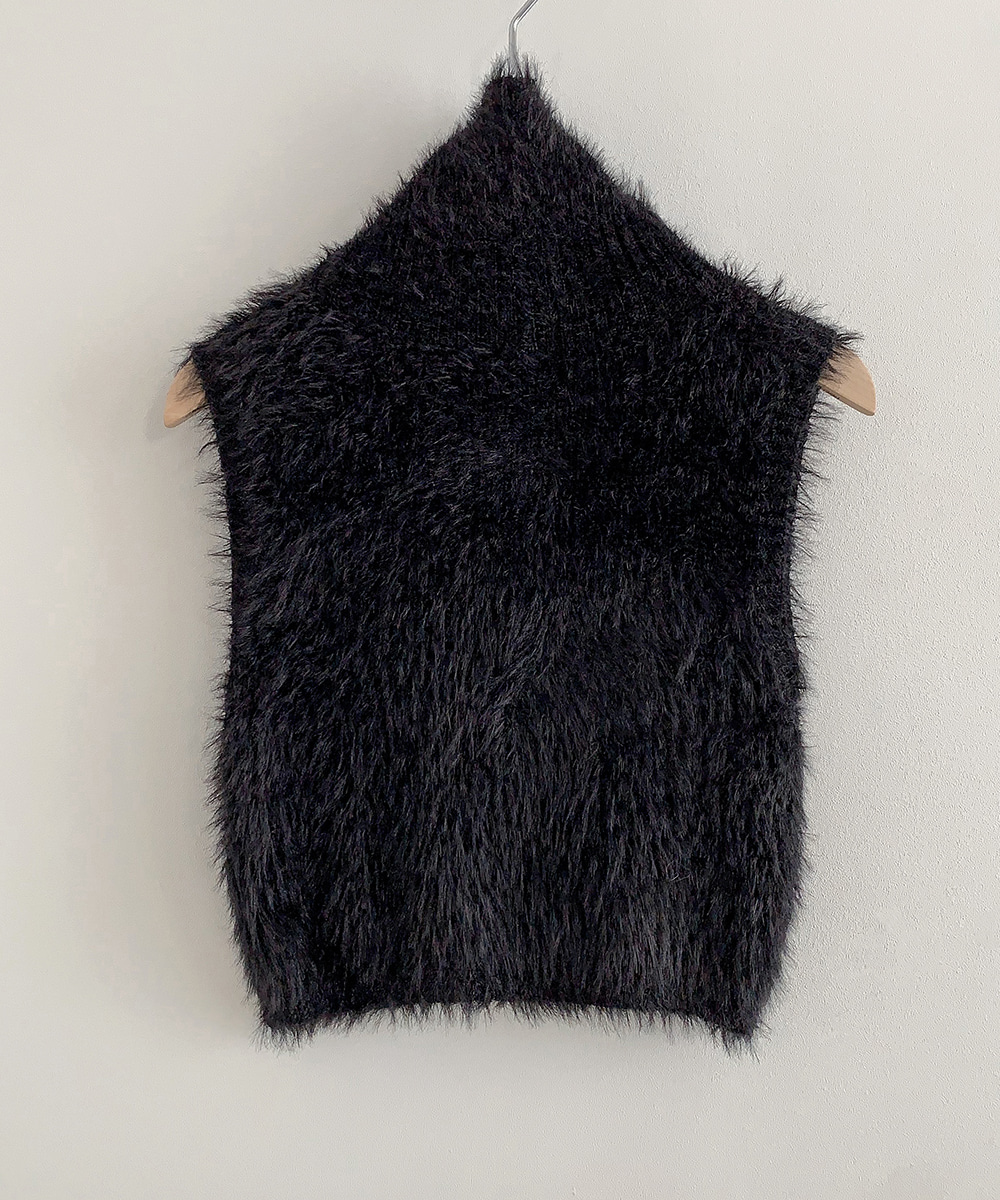 ハイネックシャギーニットノースリーブ | レディースファッション通販