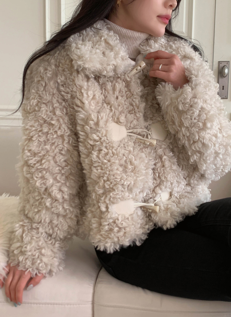 プードルファータッチトグルボタンジャケット | レディース