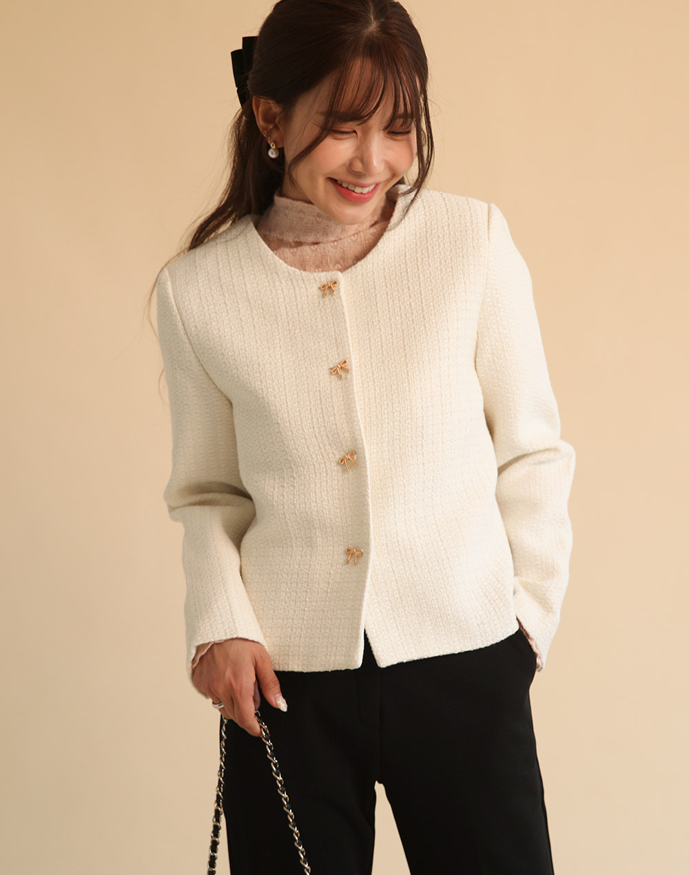DEICY（デイシー）の「リボンツイードショートジャケット（ノー