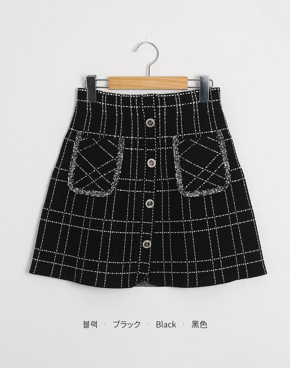 チェックポケットボタンミニスカート | DHOLIC | 詳細画像11
