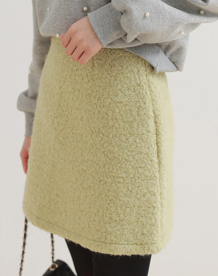 ウール混ボア台形ミニスカート | レディースファッション通販 - DHOLIC