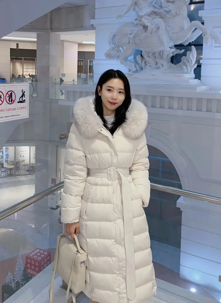 ベルト&ファー付ロングダウンコート | darlingmoon | 詳細画像1