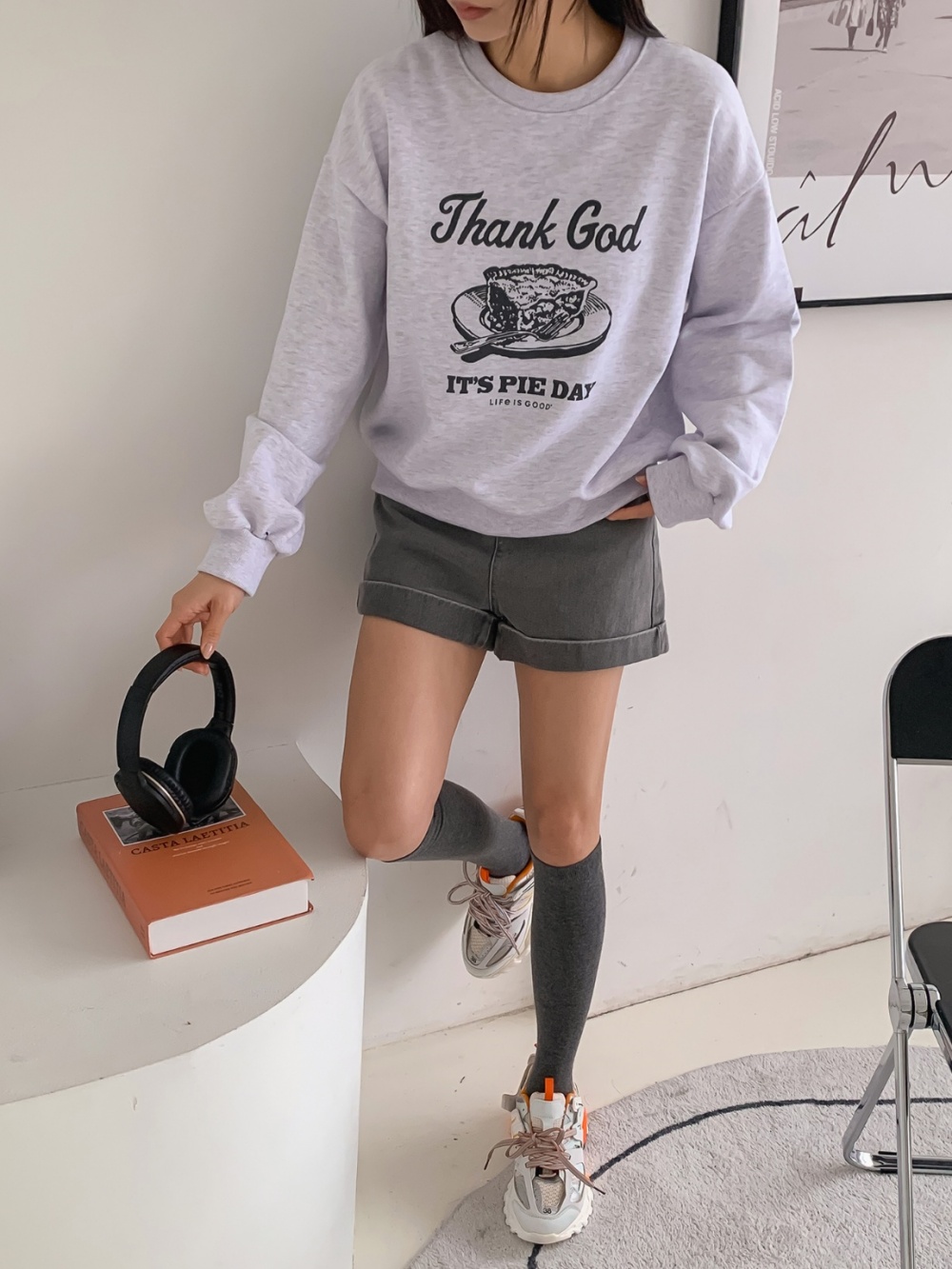 Thank Godプリントスウェット | 詳細画像9
