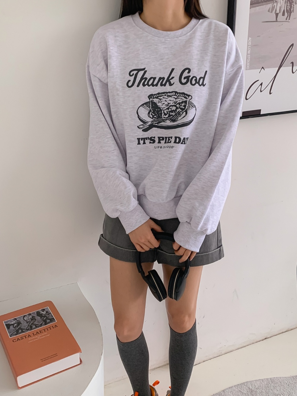 Thank Godプリントスウェット | 詳細画像12