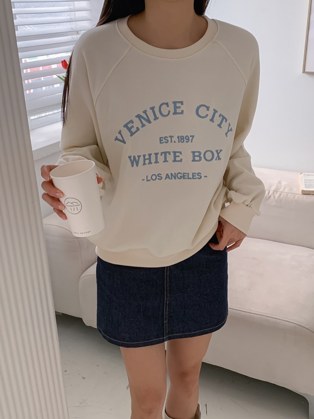 WHITE BOXラグランスウェット | 詳細画像12