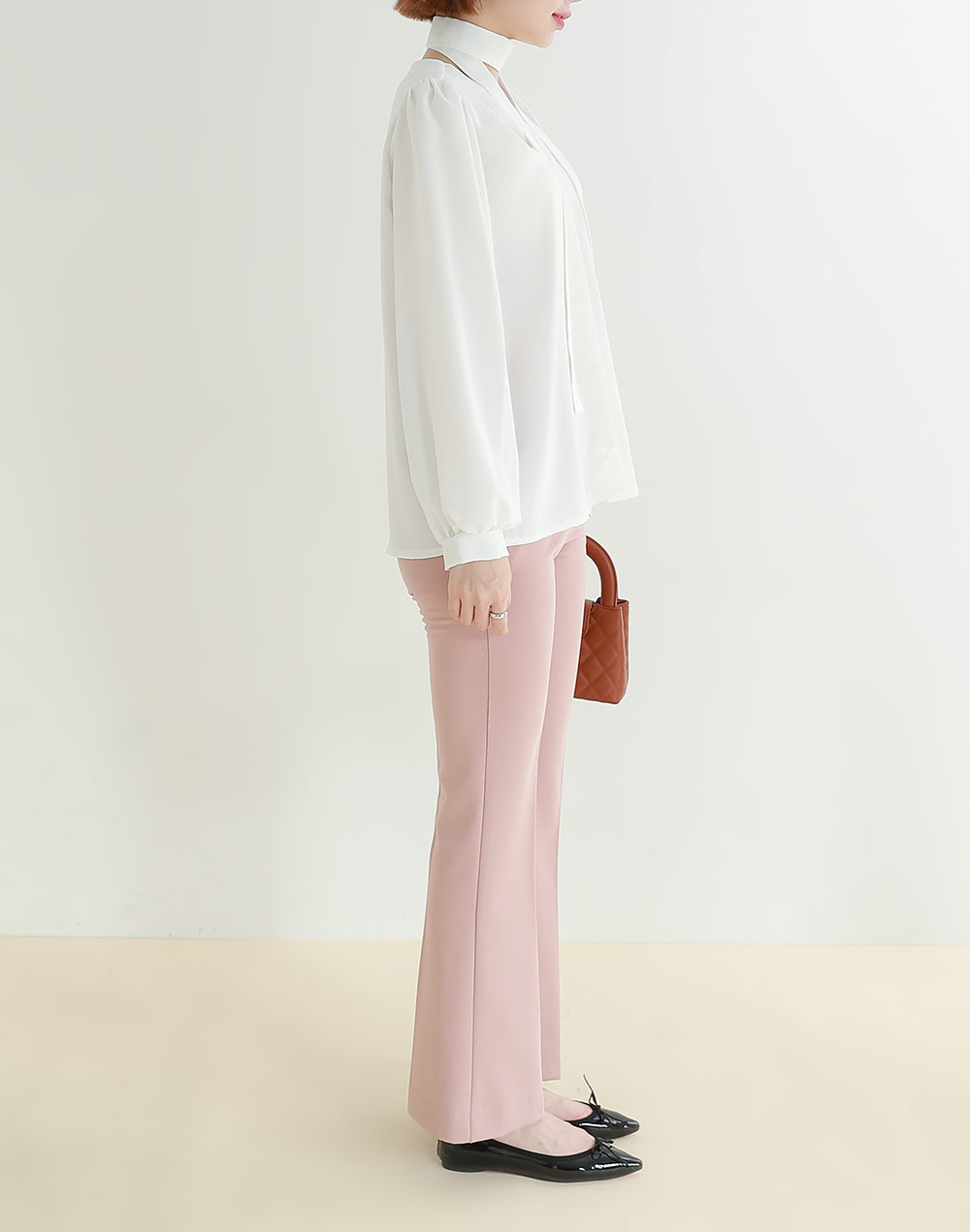 ストラップ付Vネックパフスリーブブラウス | DHOLIC | 詳細画像15