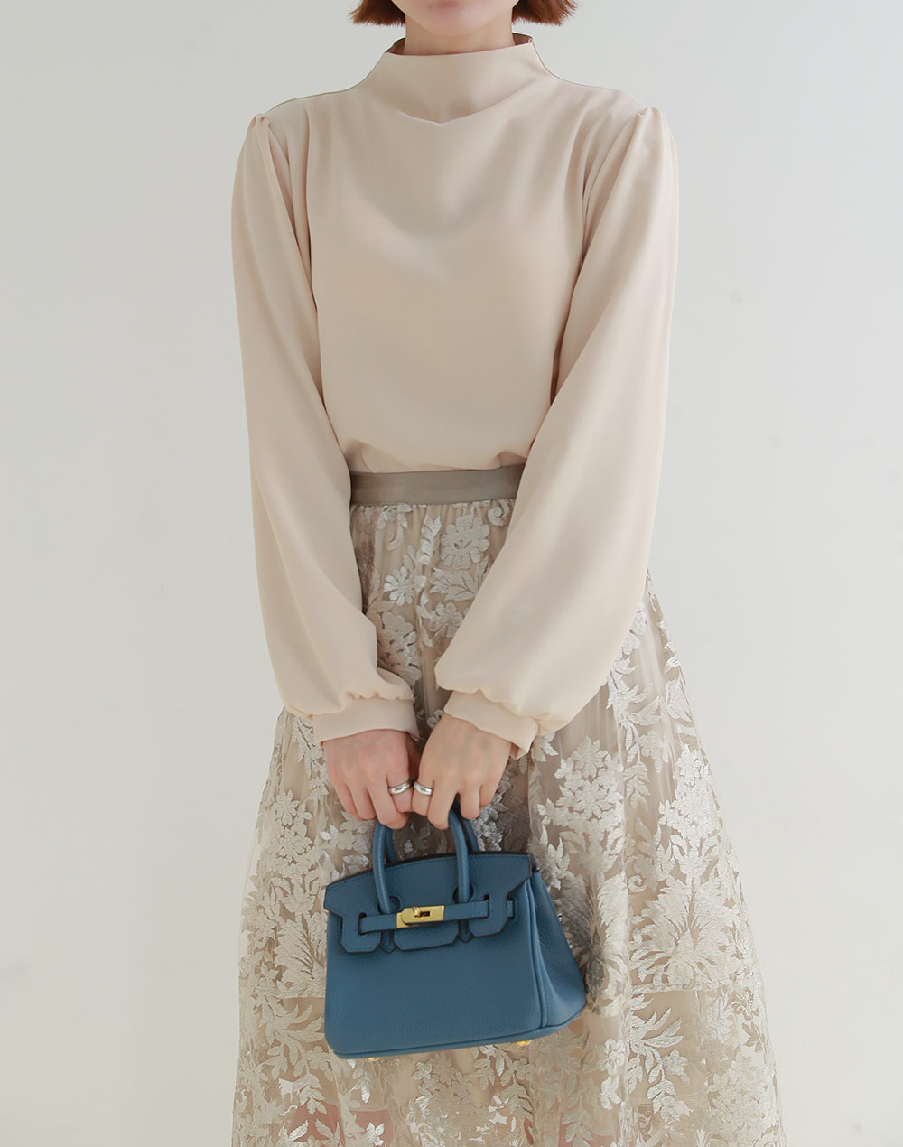 ハーフネックパフスリーブブラウス | DHOLIC | 詳細画像10