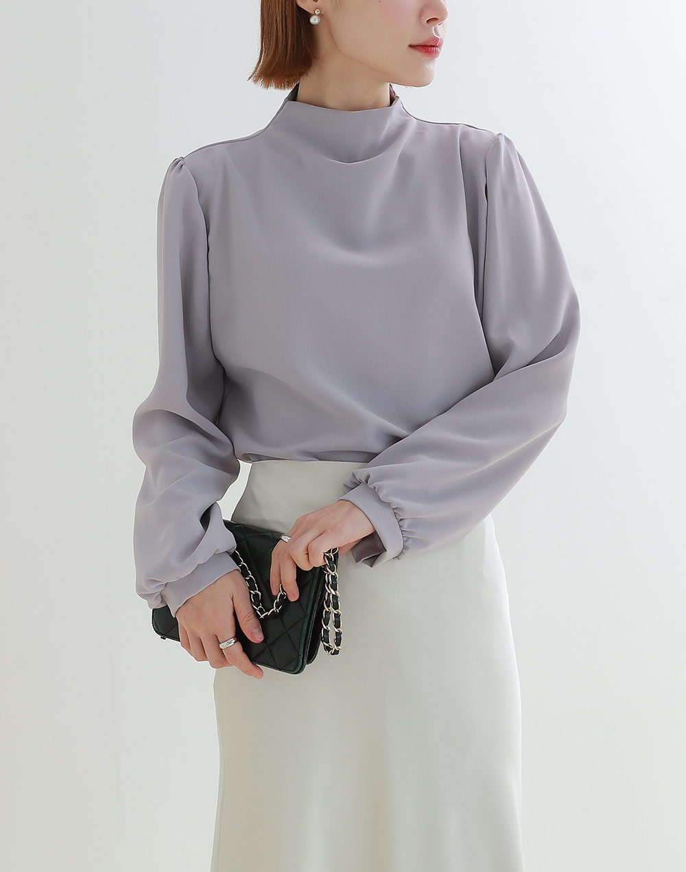 ハーフネックパフスリーブブラウス | DHOLIC | 詳細画像11