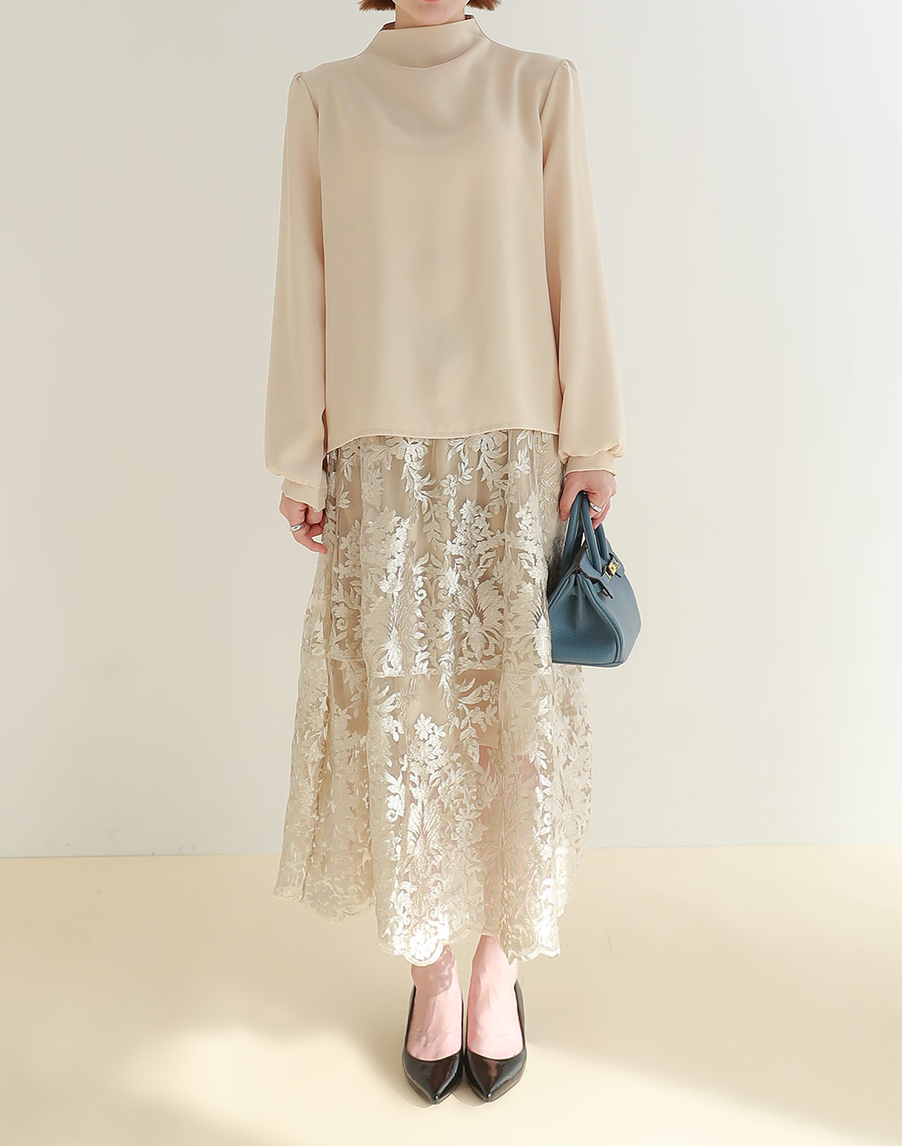 ハーフネックパフスリーブブラウス | DHOLIC | 詳細画像14