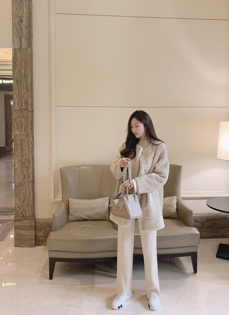 ノーカラーエコファーコート | レディースファッション通販 - DHOLIC