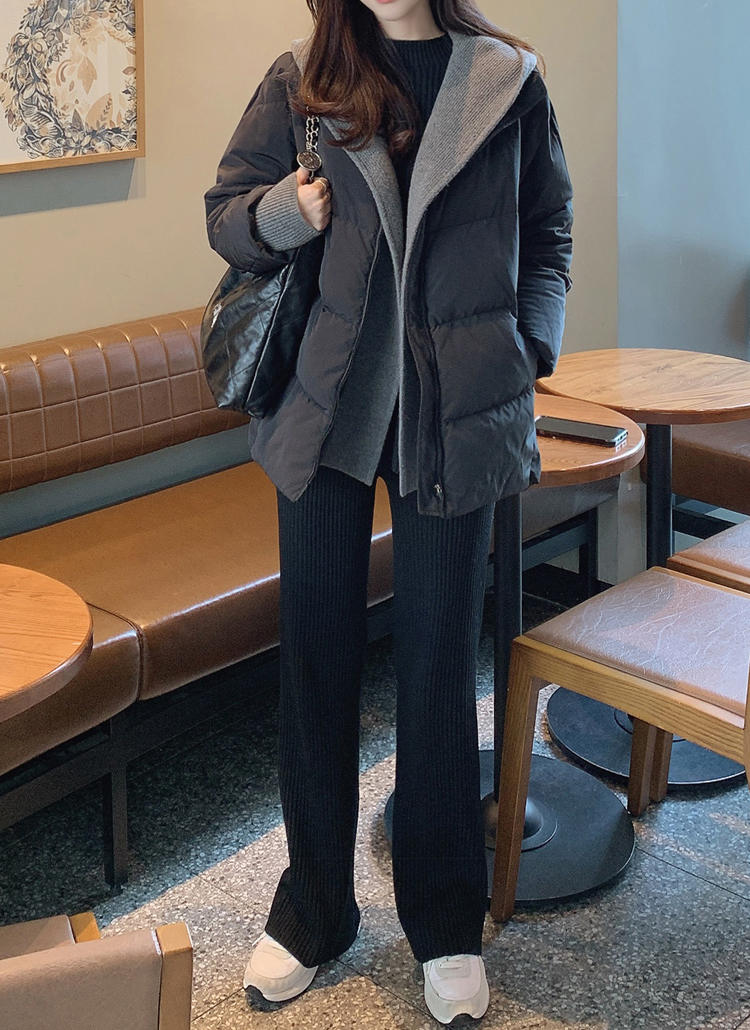 ハーフネックリブニット&パンツSET | レディースファッション通販 - DHOLIC