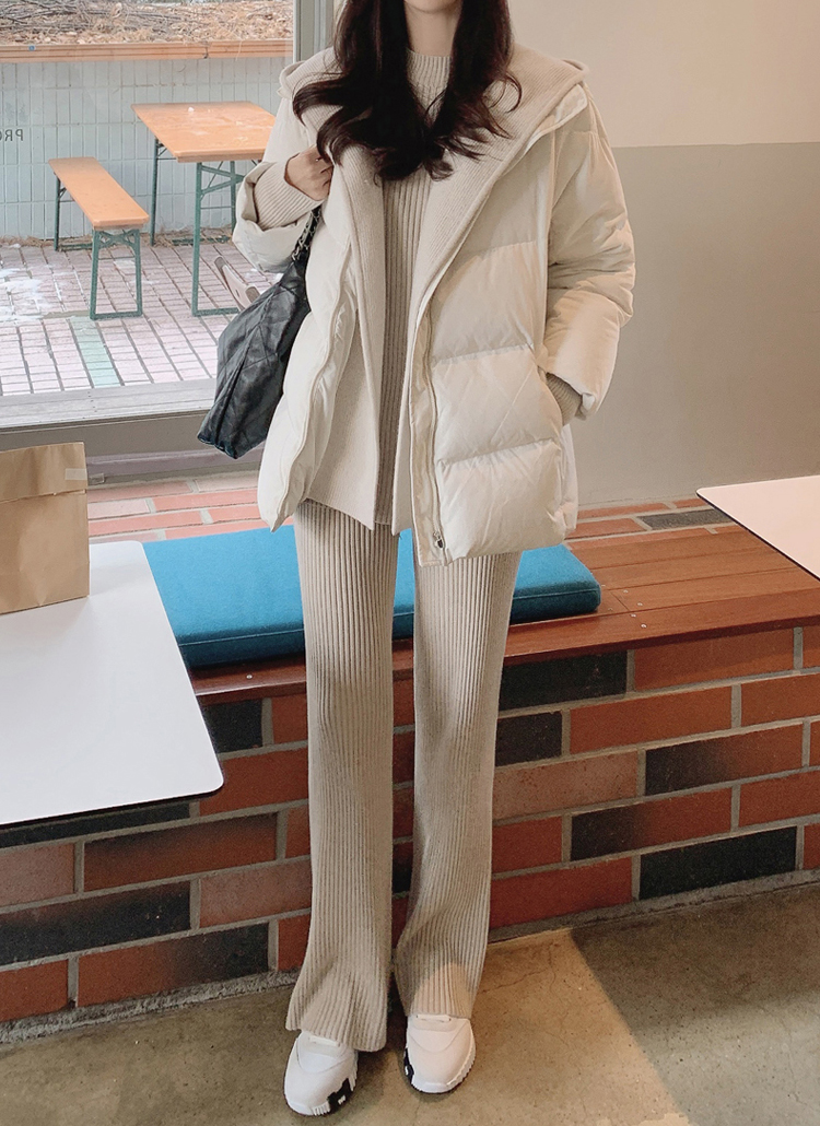 ハーフネックリブニット&パンツSET | レディースファッション通販 - DHOLIC