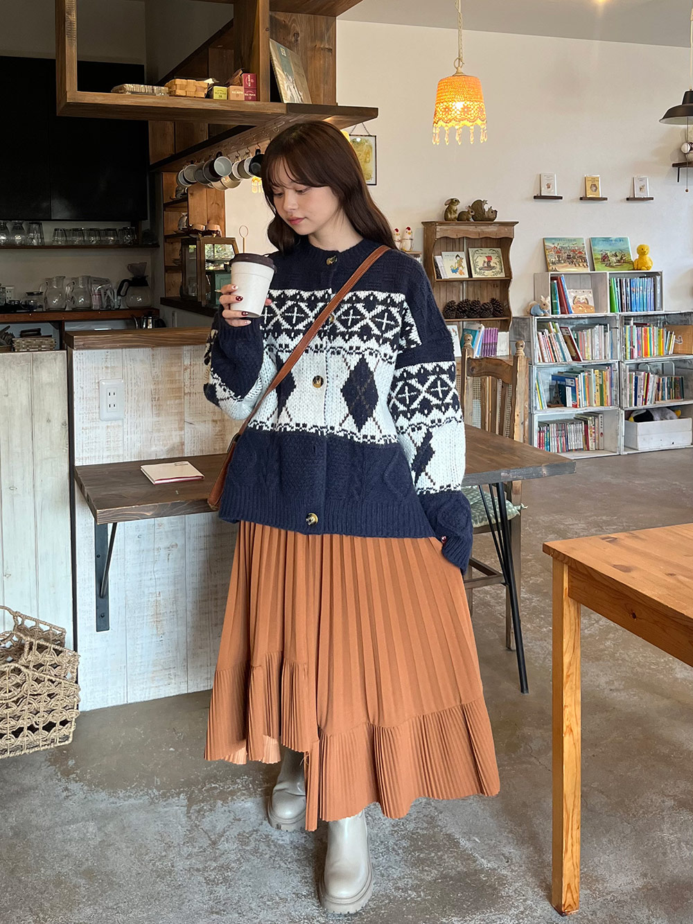 BLENHEIM ブレンヘイム ニットジョーゼットロングスカート 未