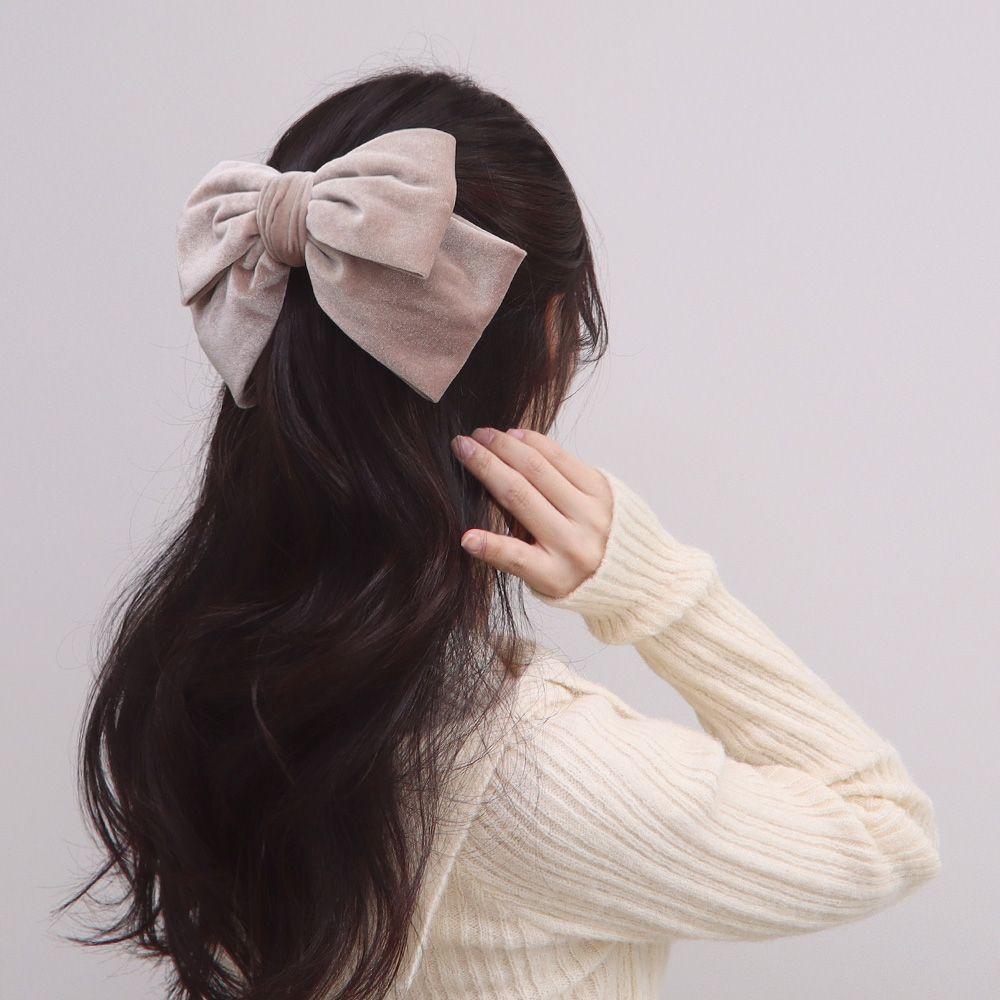 ビッグベロアリボンバレッタ | レディースファッション通販 - DHOLIC