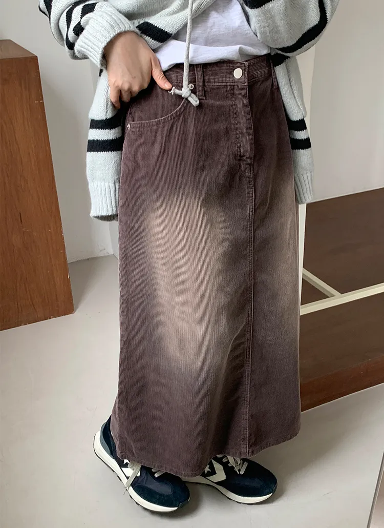 コーデュロイボタンスカート | baon | 詳細画像1