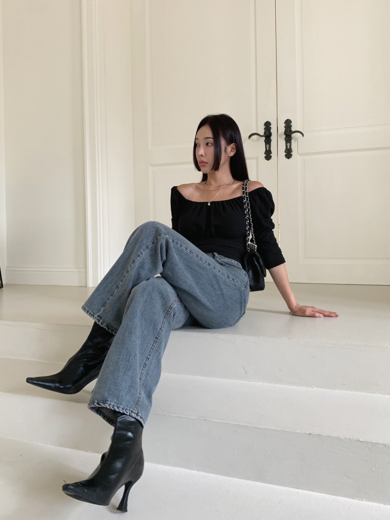 フルレングスストレートデニムパンツ | レディースファッション