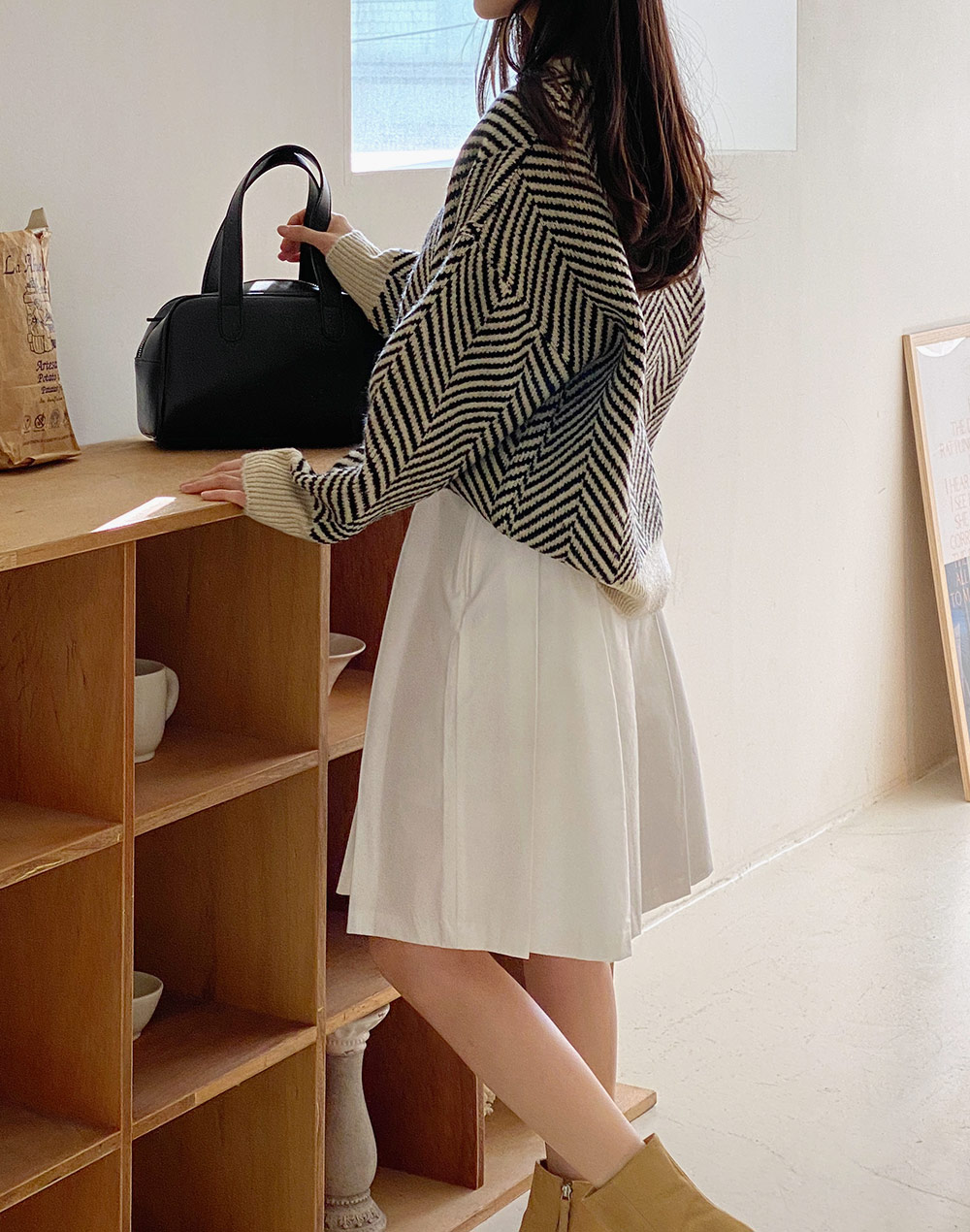 ヘリンボーンパターンルーズニット | DHOLIC | 詳細画像7