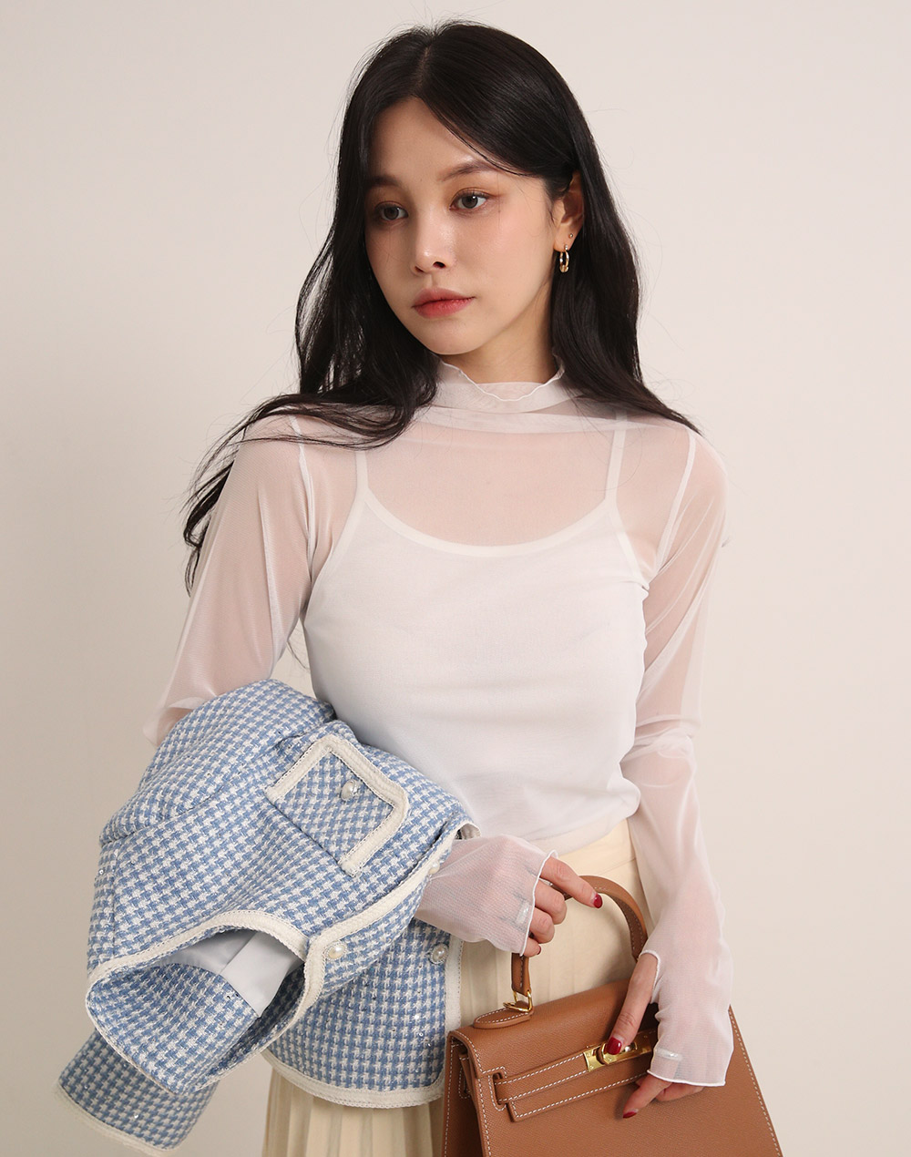 シースルーハイネックサムホールTシャツ | DHOLIC | 詳細画像12