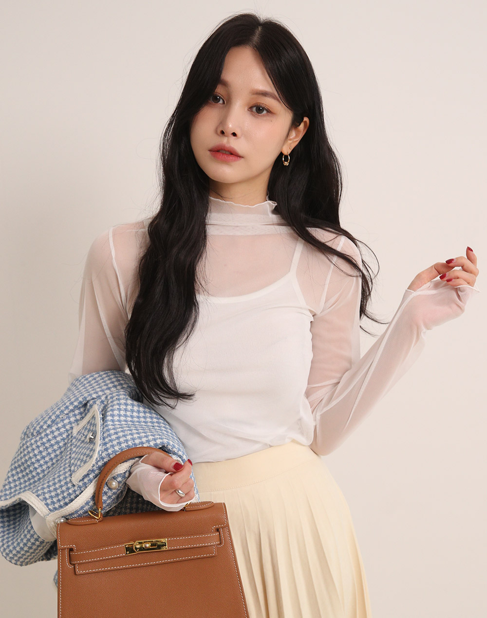 シースルーハイネックサムホールTシャツ | DHOLIC | 詳細画像14