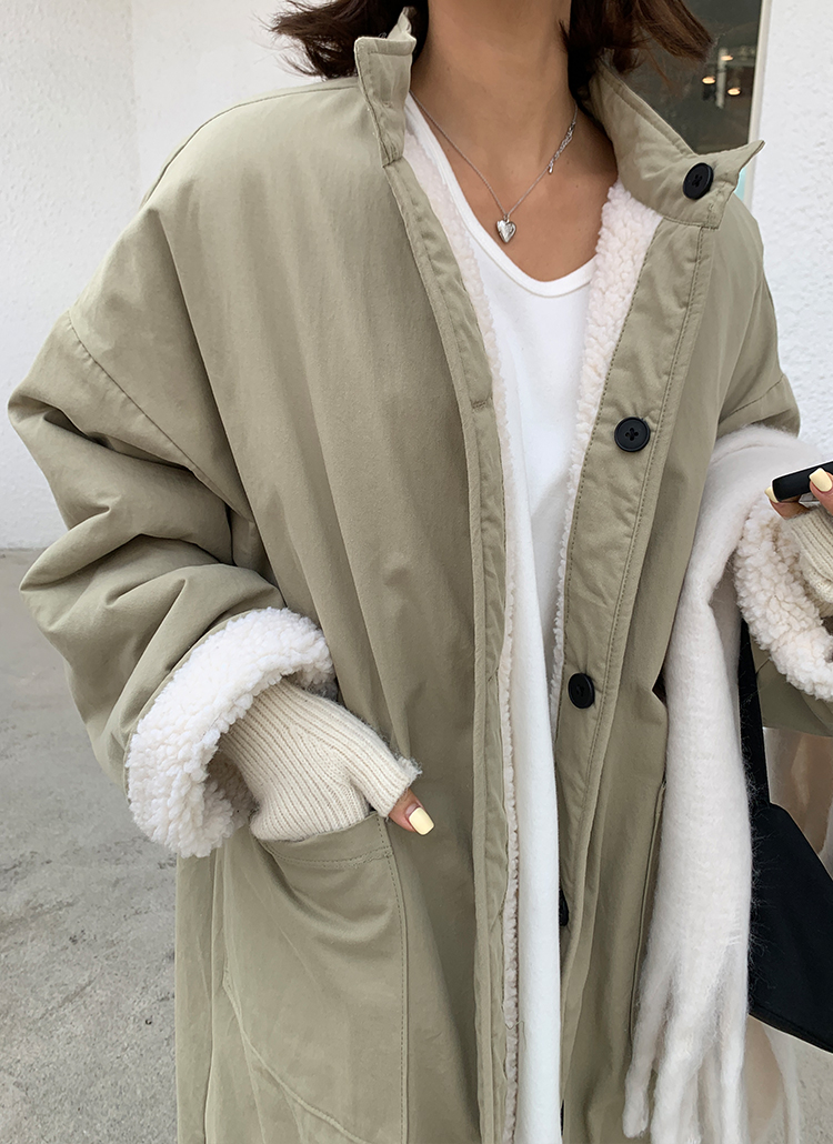 リバーシブルボアロングコート | レディースファッション通販 - DHOLIC