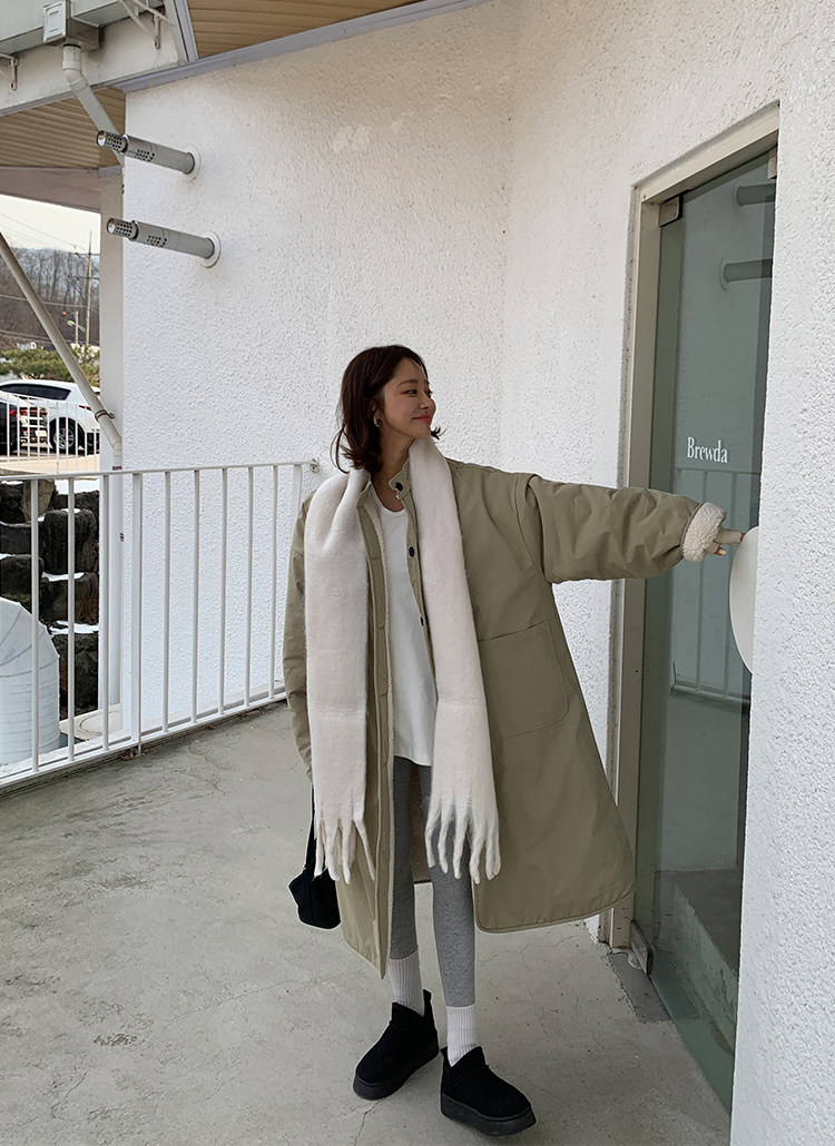 リバーシブルボアロングコート | レディースファッション通販 - DHOLIC