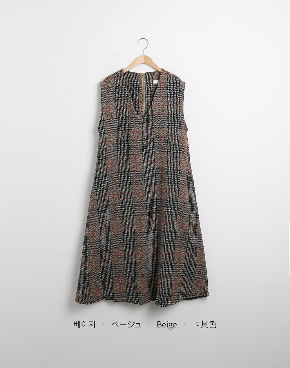 チェックノースリAラインワンピース | DHOLIC | 詳細画像17