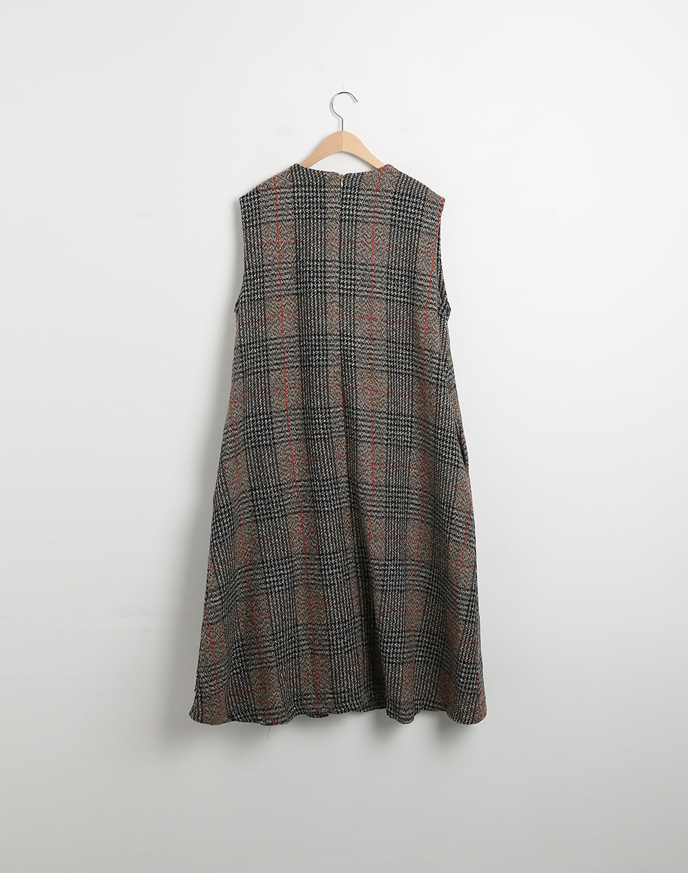 チェックノースリAラインワンピース | DHOLIC | 詳細画像18