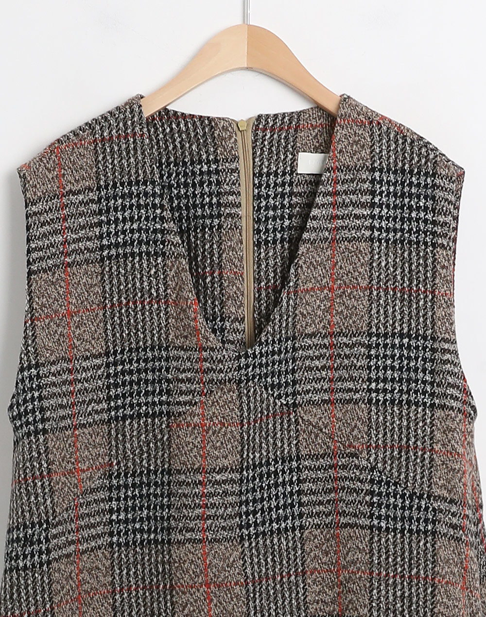 チェックノースリAラインワンピース | DHOLIC | 詳細画像20