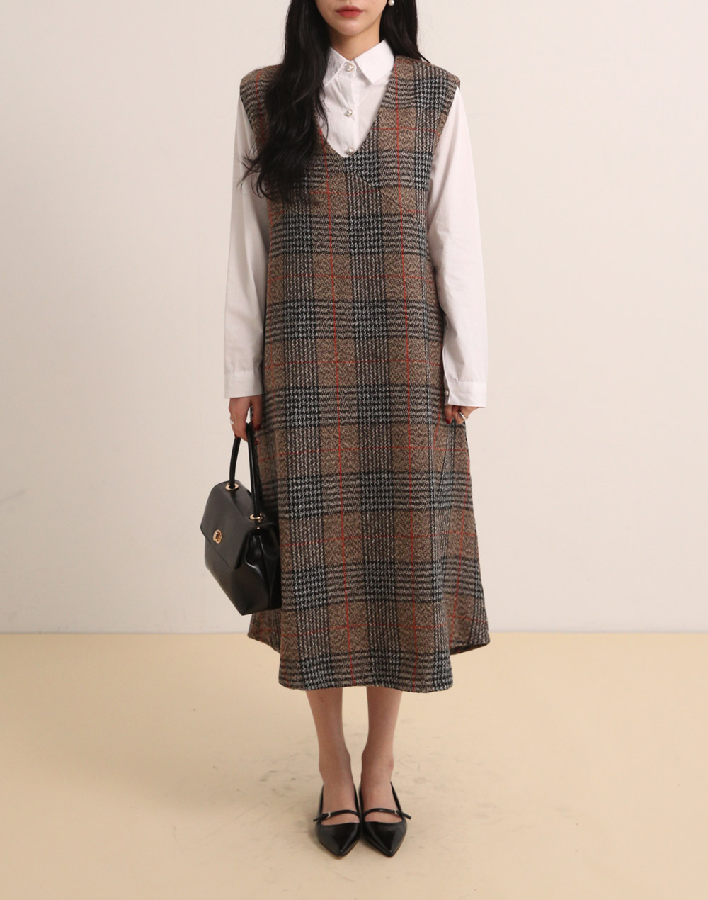 チェックノースリAラインワンピース | DHOLIC | 詳細画像13