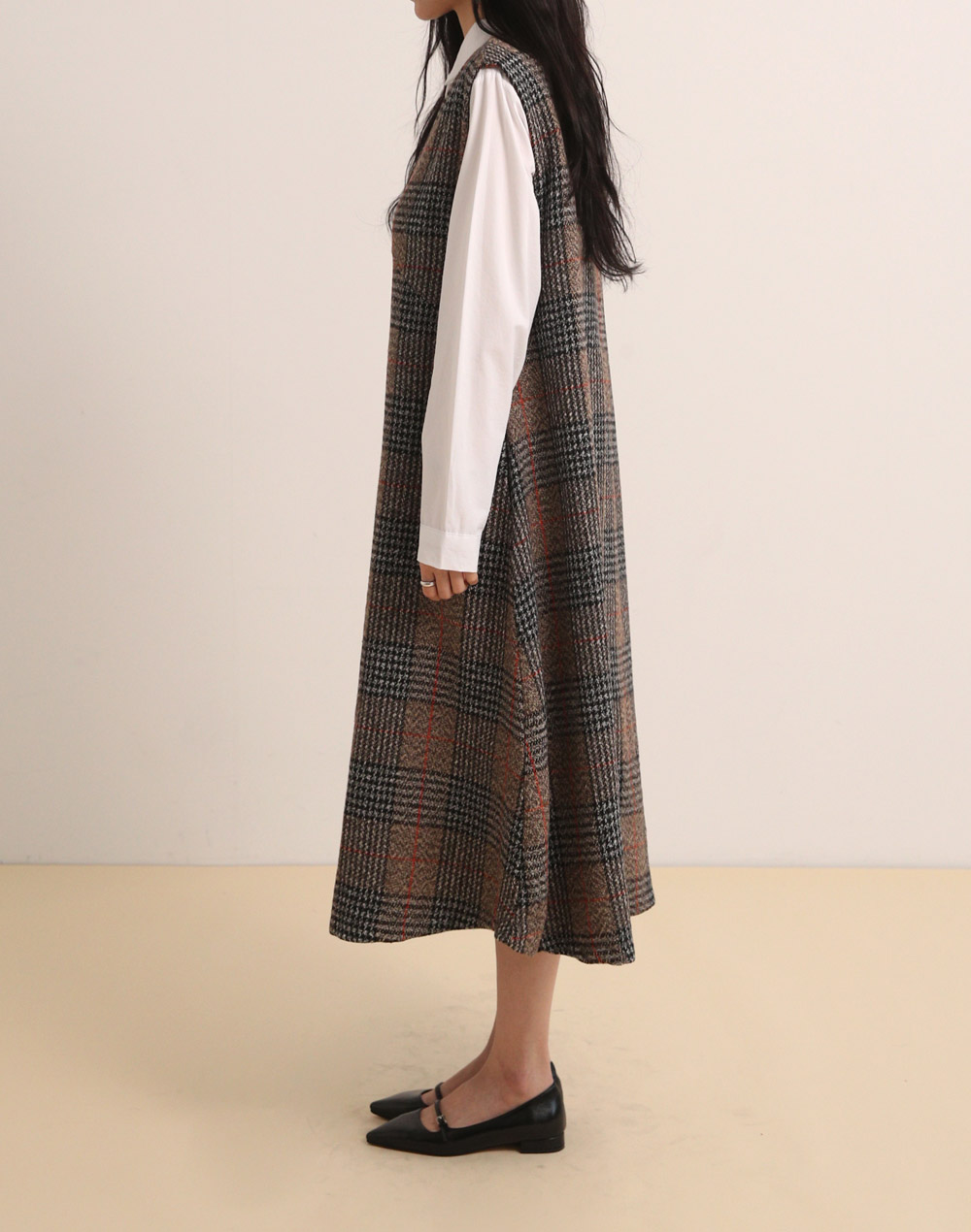 チェックノースリAラインワンピース | DHOLIC | 詳細画像14