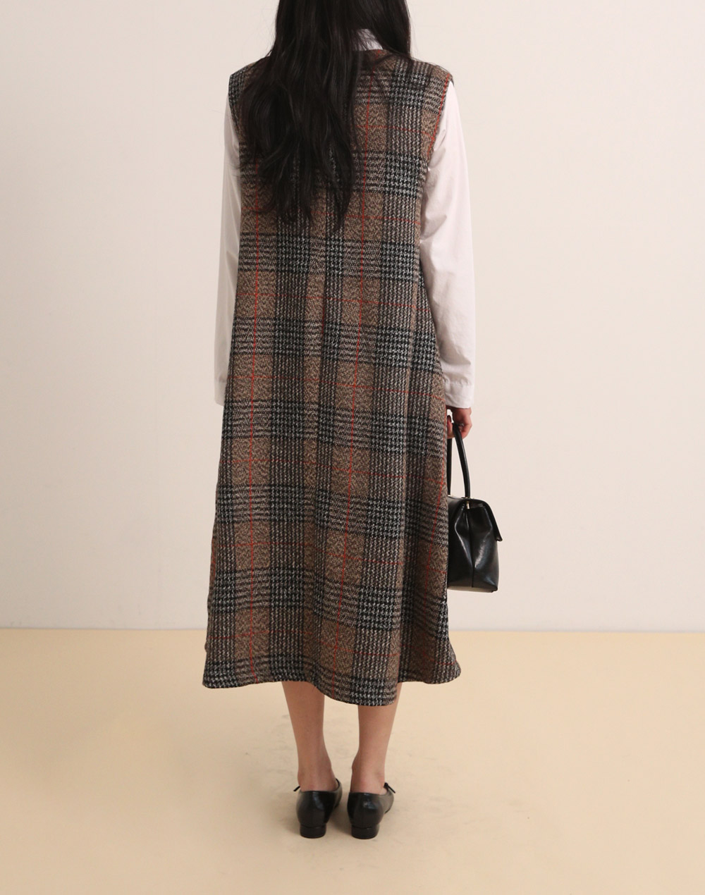 チェックノースリAラインワンピース | DHOLIC | 詳細画像15