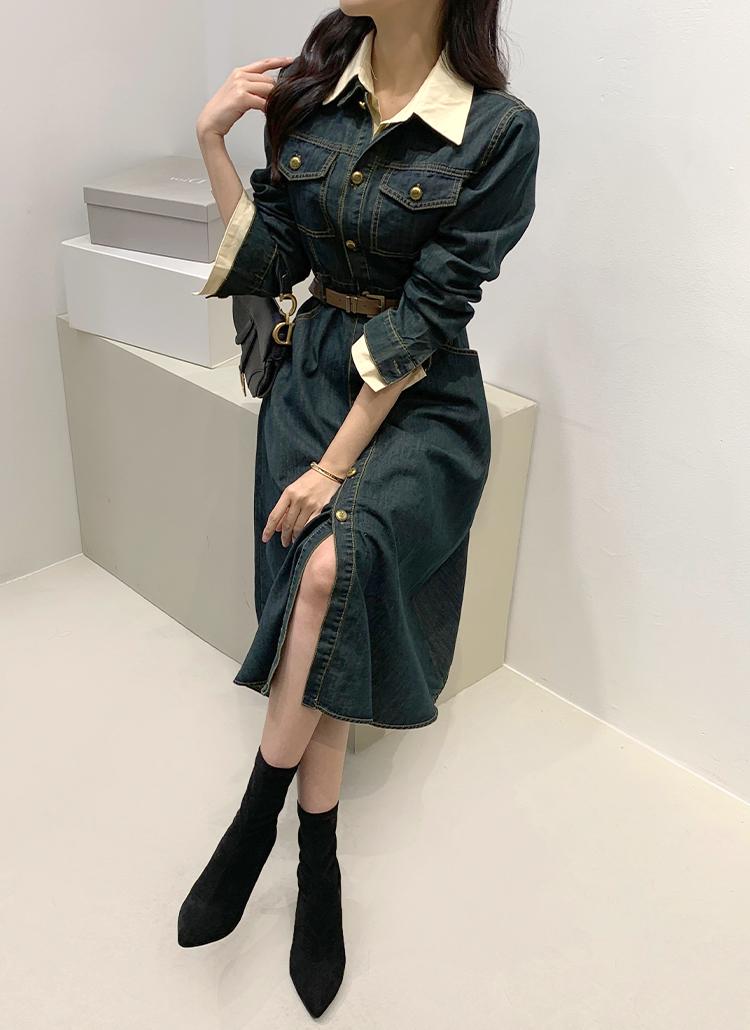 プリント柄プリーツロングワンピース＜大きいサイズ有