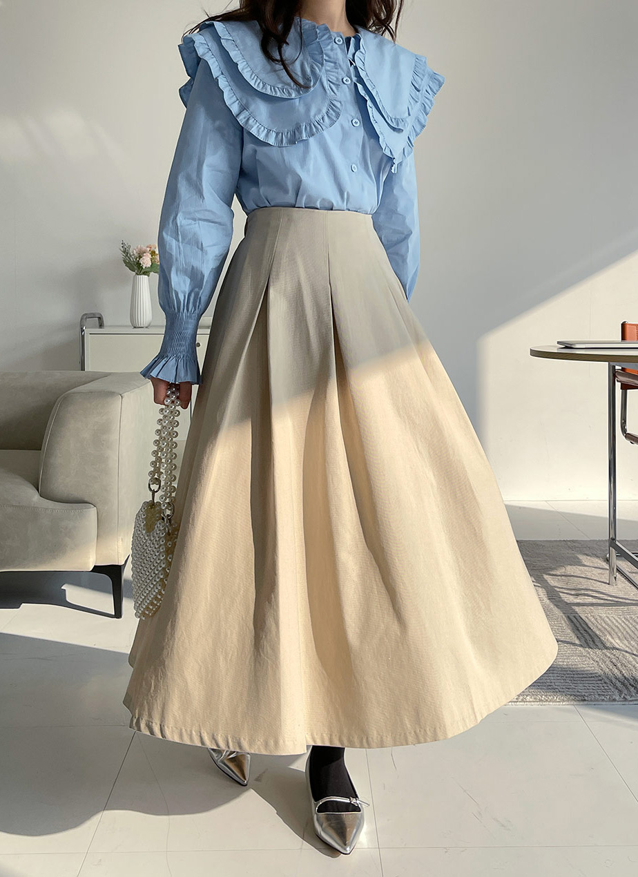 コットンタックフレアスカート | レディースファッション通販 - DHOLIC