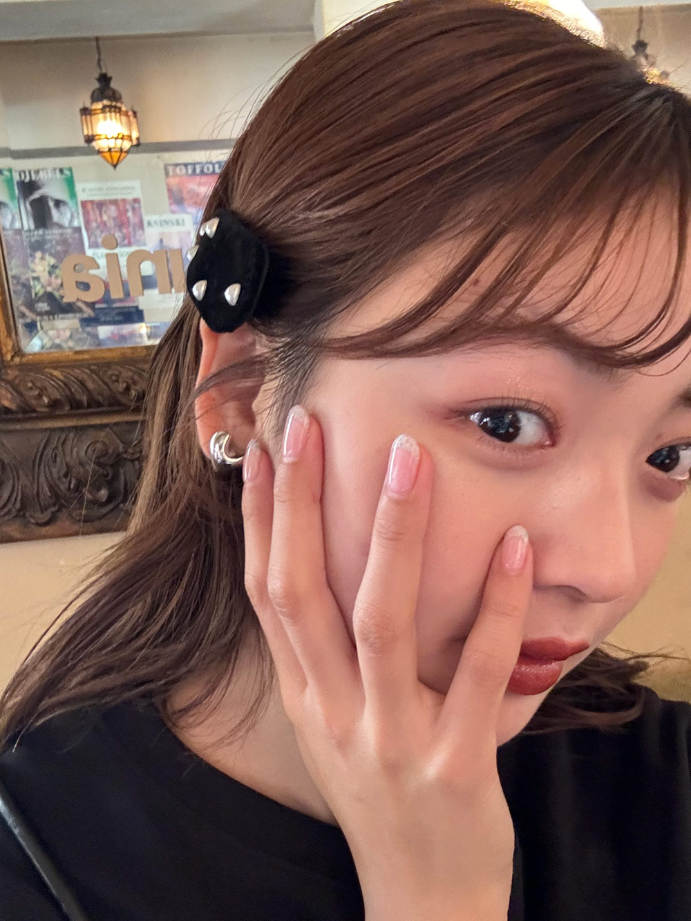 ハートフェイクパールベロアヘアピン | 詳細画像5