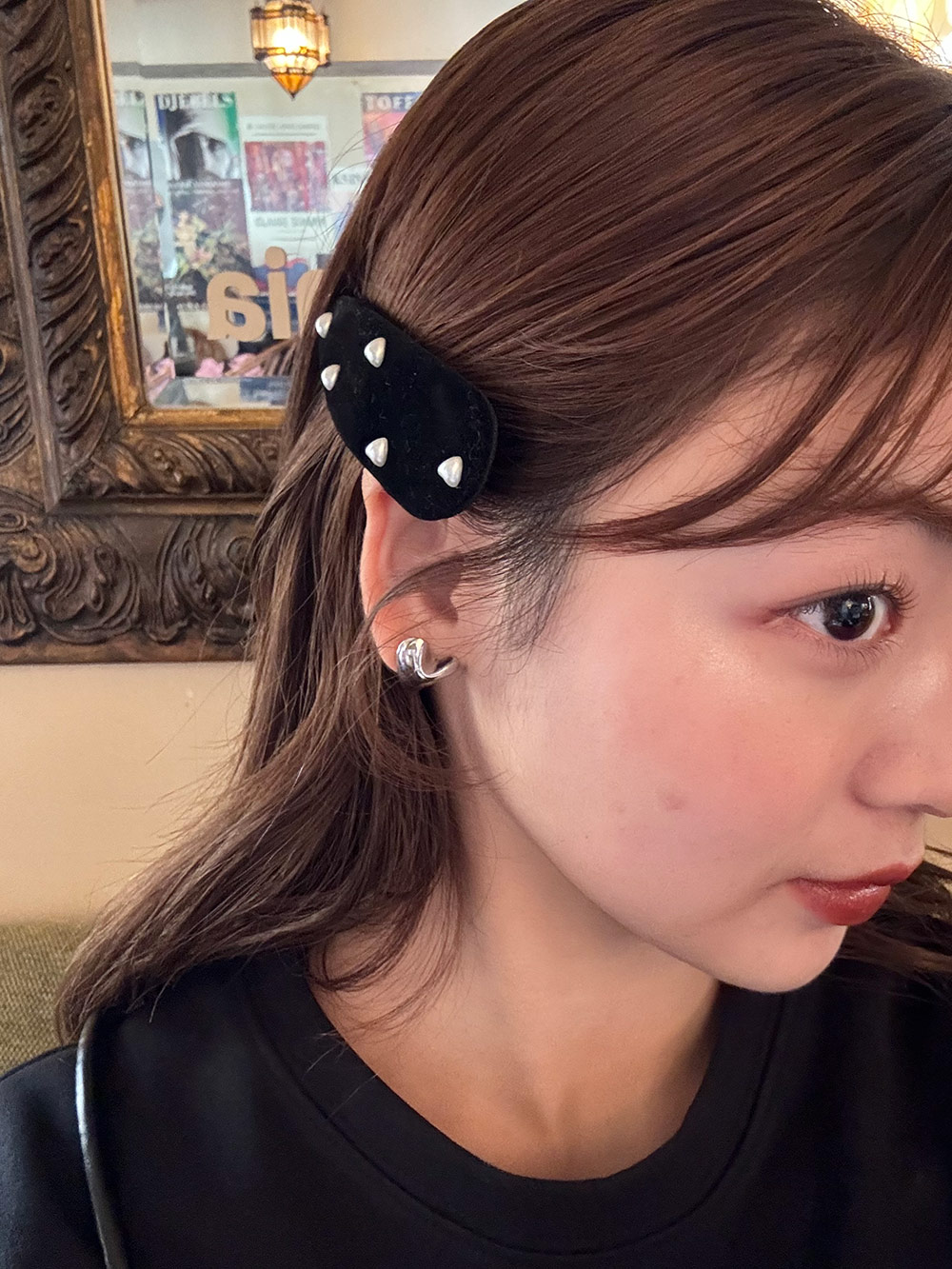 ハートフェイクパールベロアヘアピン | 詳細画像7