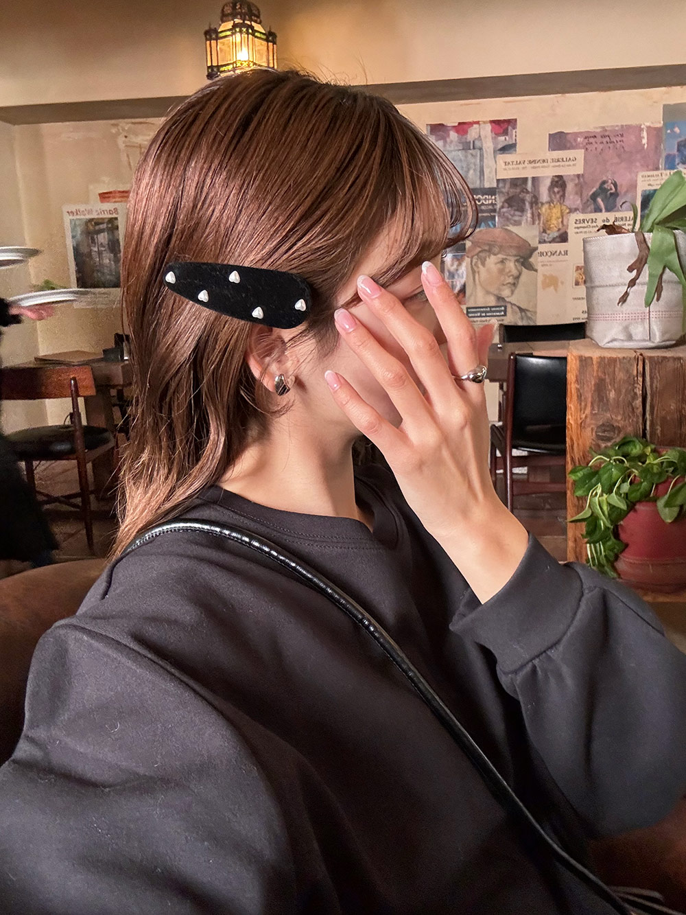 ハートフェイクパールベロアヘアピン | 詳細画像8