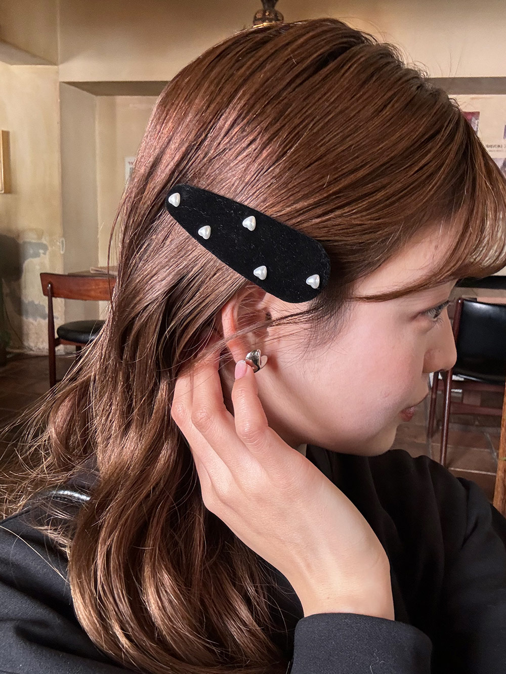 ハートフェイクパールベロアヘアピン | 詳細画像15