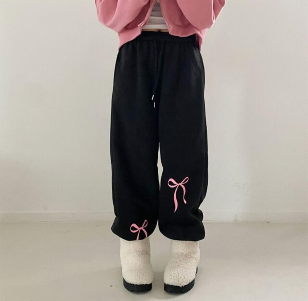 配色リボンドロストジョガーパンツ | レディースファッション通販 - DHOLIC