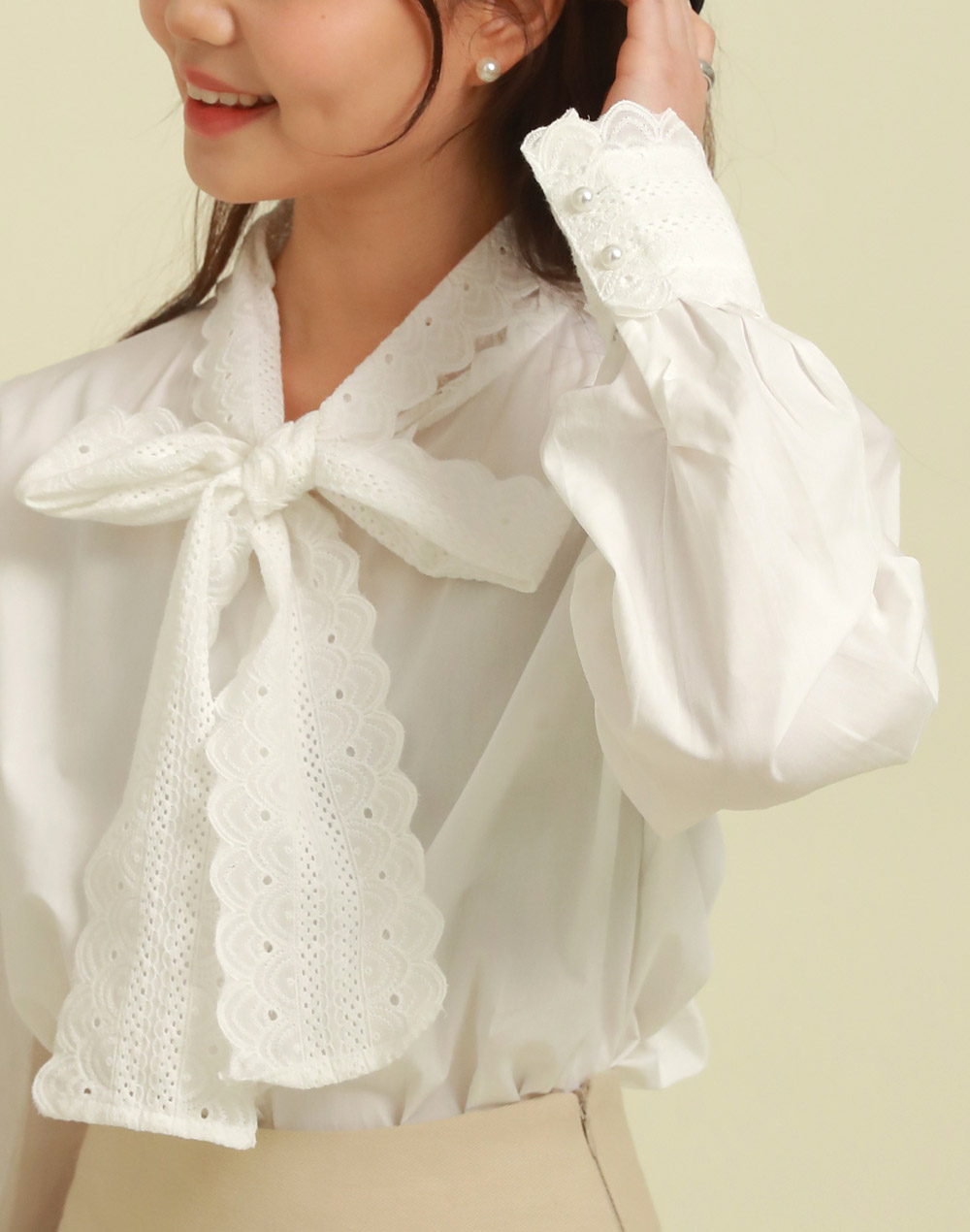 ジェーンマープル ブラウス シャツ つけ襟 デカ襟 カラー ラウンド