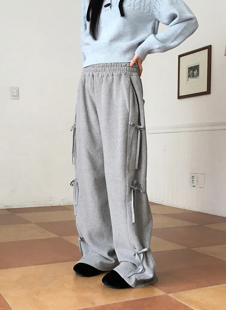 裏起毛サイドリボンスウェットパンツ | WONDERWONDER | 詳細画像1