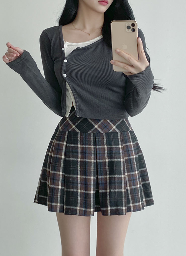 チェックプリーツスカートパンツ | レディースファッション通販